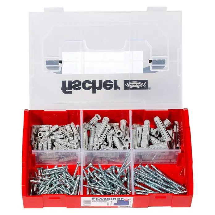 Fischer SX Schrauben- & Dübel-Set FIXtainer - Inhalt: 210 -tlg. - Ansicht von oben