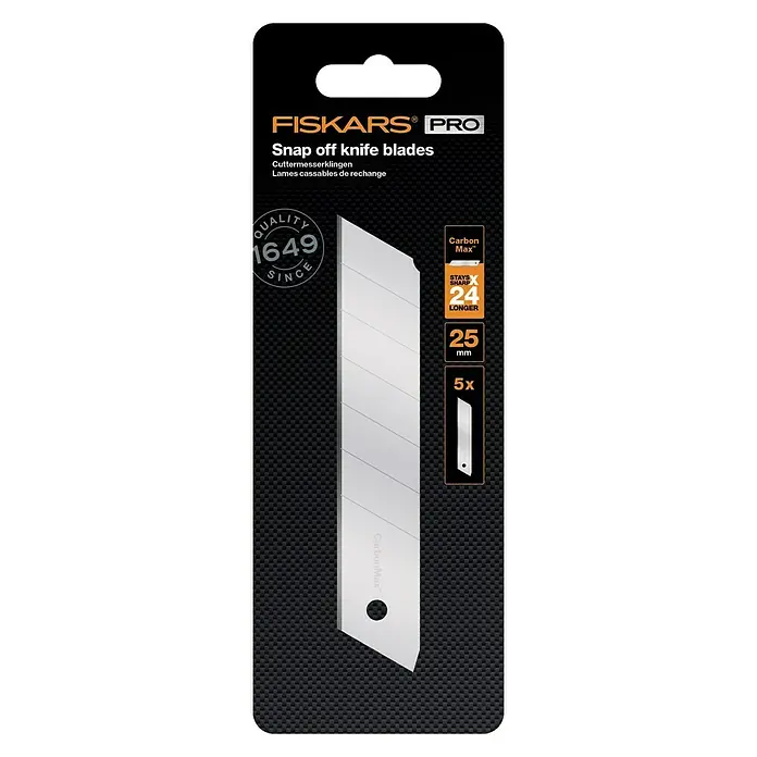 Fiskars CarbonMax Ersatzmesser-Set 25 mm - Passend für: Fiskars CarbonMax Cuttermesser - Ansicht von oben