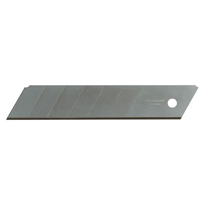 Fiskars CarbonMax Juego de cuchillas de repuesto 25 mm - Específico para: Cuchillo cúter Fiskars CarbonMax - Vista de perfil izquierdo