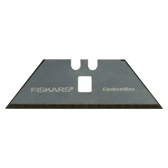 Fiskars CarbonMax Juego de cuchillas de repuesto - Net Weight (SAP): 22 g, Anchura de hoja: 25 mm, Específico para: Cúter universal Fiskars CarbonMax, 5 uds. - Vista angular