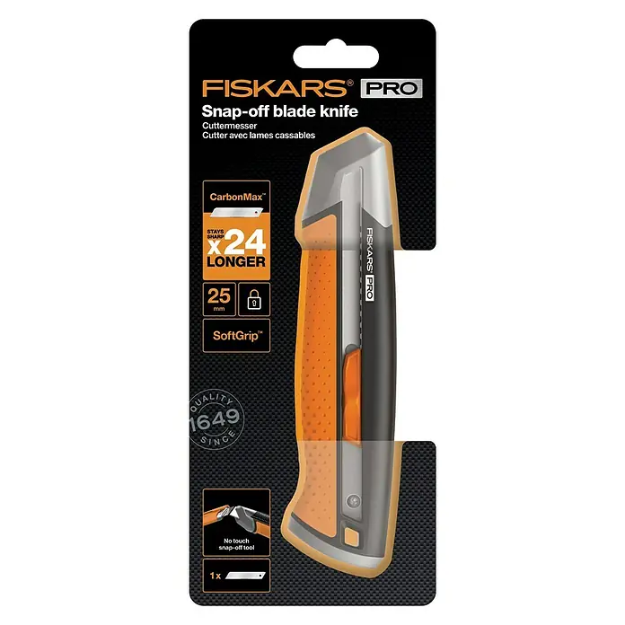 Fiskars CarbonMax Cuttermesser - Klingenbreite: 25 mm - Ansicht von oben