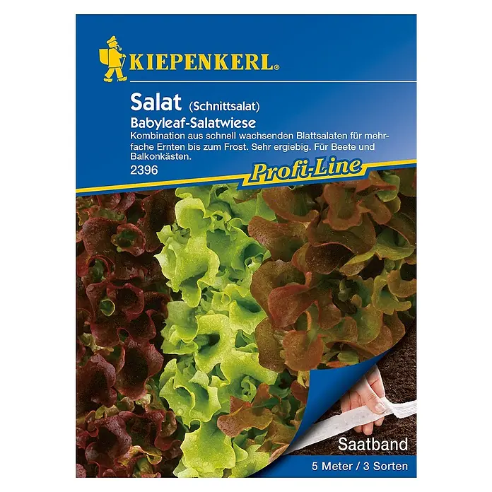 Kiepenkerl Profi-Line Gemüsesamen Schnittsalat - Verschiedene Sorten, Erntezeit: Mai - Draufsicht
