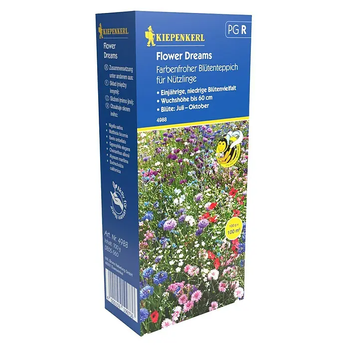 Kiepenkerl Blumensamenmischung - Flower Dreams, Verschiedene Sorten, Blütezeit: Juli, 100 m² - Diagonale Ansicht