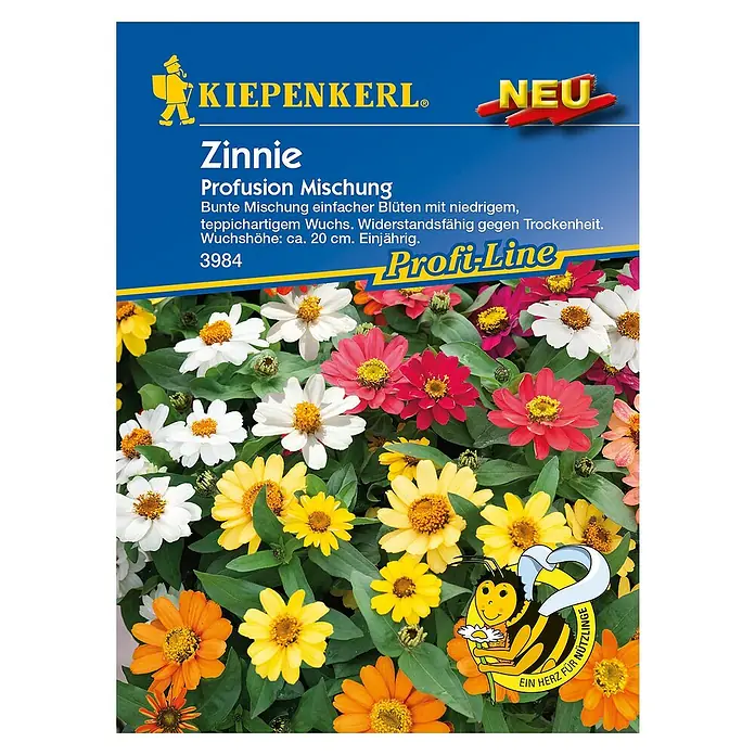 Kiepenkerl Profi-Line Blumensamen Zinnie - Zinnia elegans, Profusion - Draufsicht