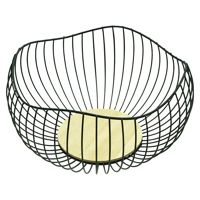 Schale Wellenform - Ø x H: 27 x 17 cm, Holz, M - Vorderansicht