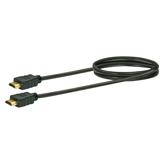 Schwaiger HDMI-kabel - 0,7 m, Crne boje, 18 Gbit/s, 4K (4096 x 2160 piksela) - Dijagonalni pogled