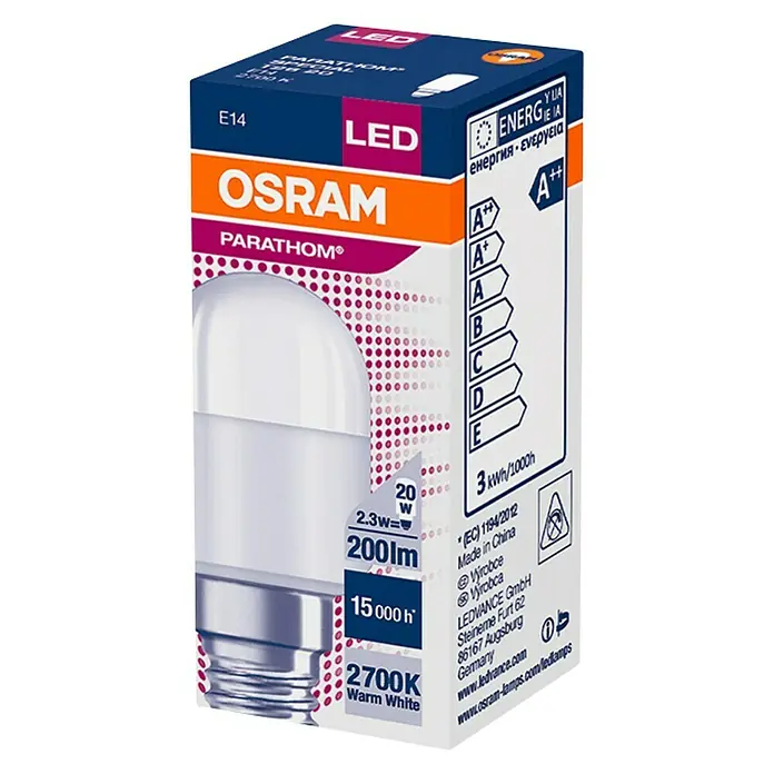 Osram LED žarulja - 1,6 W, E14, Topla bijela - Dijagonalni pogled