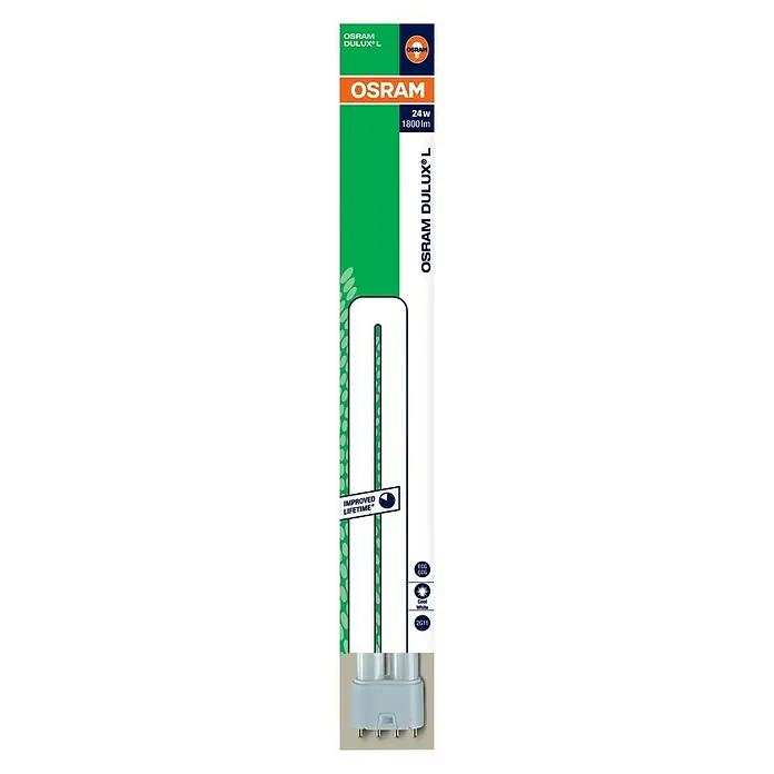 Osram Spaarlamp - 24 W, 2G11, Koud wit - Top-down weergave