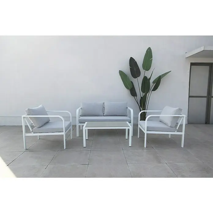 Conjunto de muebles Rebeca - 4 piezas, Blanco - Foto ambiente