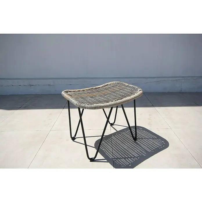 Mesa auxiliar de jardín Jade - L x An x Al: 43 x 58 x 46 cm, Bicolor - Foto ambiente