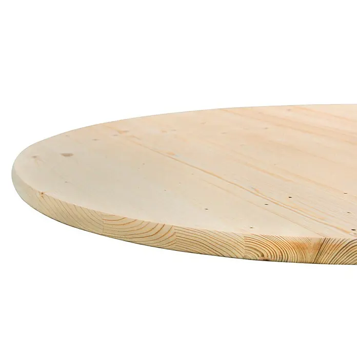 Tischplatte - Durchmesser: 60 cm, Stärke: 2,8 cm, Fichte, Rund - Detailaufnahme