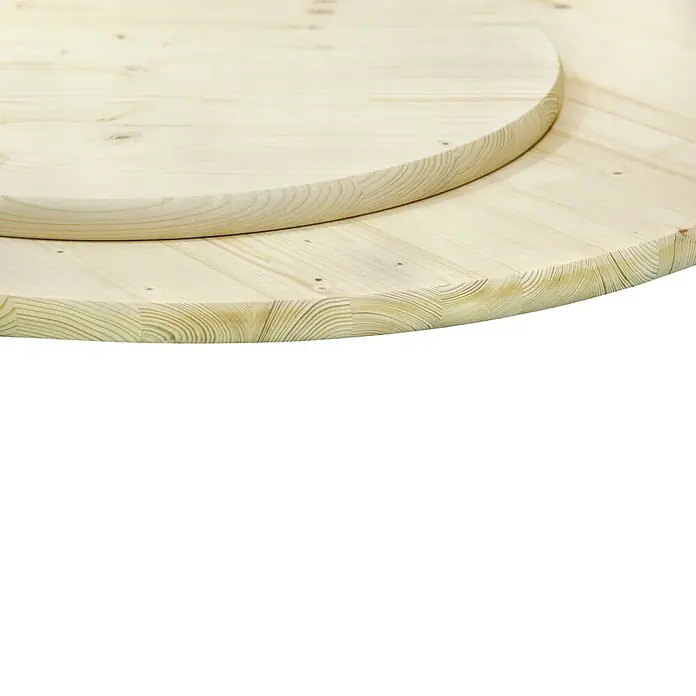 Tischplatte - Durchmesser: 60 cm, Stärke: 2,8 cm, Fichte, Rund - Detailaufnahme