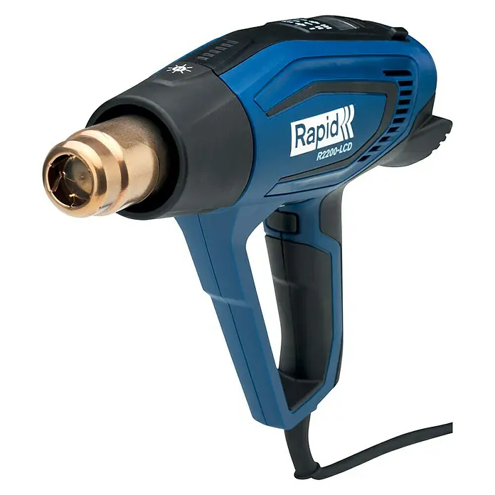 Rapid Heißluftgebläse 2200-LCD - 2.200 W, Temperaturbereich: 50 °C - 650 °C - Diagonale Ansicht