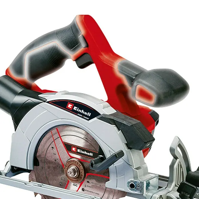 Einhell Power X-Change Akku-Handkreissäge TE-CS 18/150 Li Solo - 18 V, Ohne Akku, Leerlaufdrehzahl: 4.200 U/min - Detailaufnahme