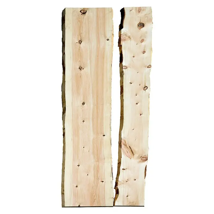 Blockware - Zirbelkiefer, Anfallende Breite: 15 cm - 35 cm, L x S: 0,5 m x 2,6 cm - Draufsicht