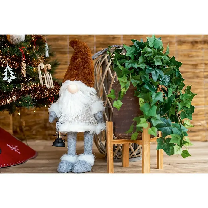 LED decoratief figuur - Vilt, Hoogte: 51 cm, Bruin/grijs - Sfeeropname