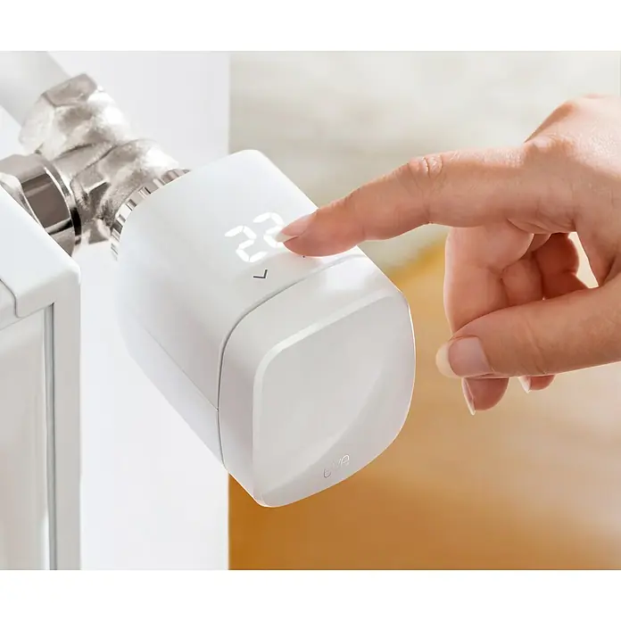 Eve Funk-Heizkörperthermostat Thermo - Batteriebetrieben, Touch-Bedienfeld, Smarte Steuerung: Apple HomeKit, Eve für HomeKit - Anwendungsbeispiel