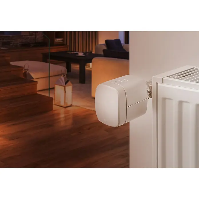 Eve Funk-Heizkörperthermostat Thermo - Batteriebetrieben, Touch-Bedienfeld, Smarte Steuerung: Apple HomeKit, Eve für HomeKit - Anwendungsbeispiel