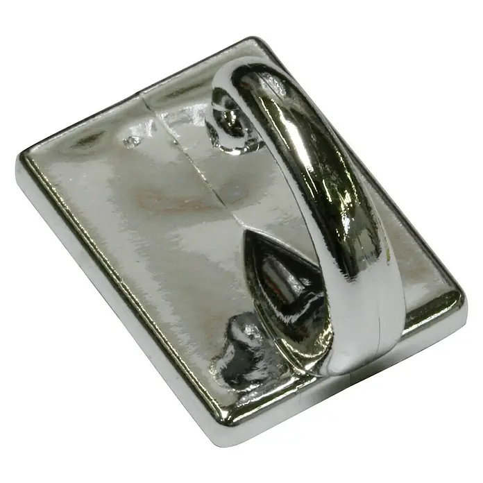 Gardinia Raffhaken - Chrom, Selbstklebend, 2 Stk. - Diagonale Ansicht