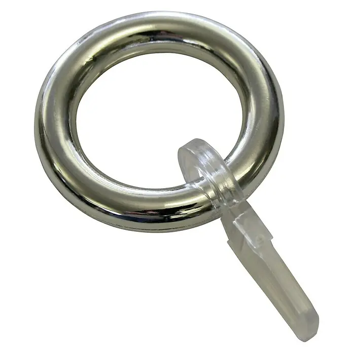 Gardinia Gardinenhaken mit Faltenlegehaken - Chrom, Inhalt: 10 Stk. - Diagonale Ansicht