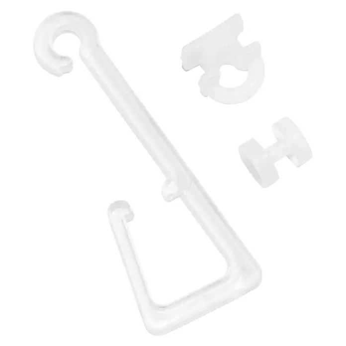 Gardinia Gardinenhaken - Transparent, Inhalt: 10 Stk. - Diagonale Ansicht