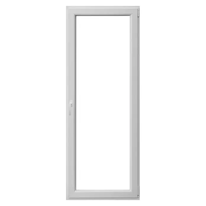 Balkonska vrata s kvakom - Š x V: 80 x 210 cm, DIN desno, Bijele boje, 70 mm - Pogled sprijeda
