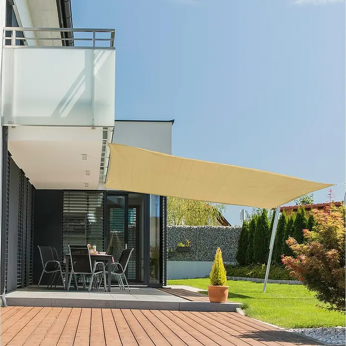 Windhager Zaštita od sunca, jedro Elba - Ivory, Kvadratno, D x Š: 3,6 x 3,6 m - Živopisni prikaz