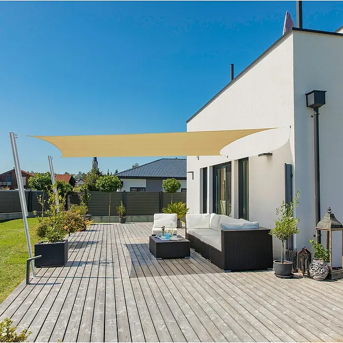Windhager Sonnensegel Elba - L x B: 3,6 x 2,6 m, Ivory, Rechteckig - Stimmungsaufnahme