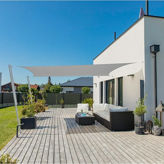 Windhager Zaštita od sunca, jedro Elba - D x Š: 3,6 x 2,6 m, Sive boje, Pravokutno - Živopisni prikaz