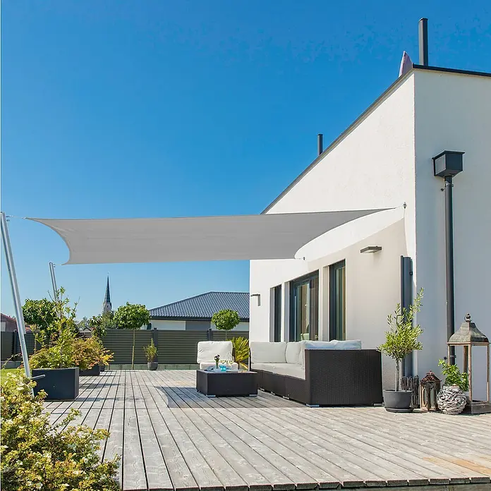 Windhager Zaštita od sunca, jedro Capri - D x Š: 3 x 4 m, Sive boje, Pravokutno - Živopisni prikaz