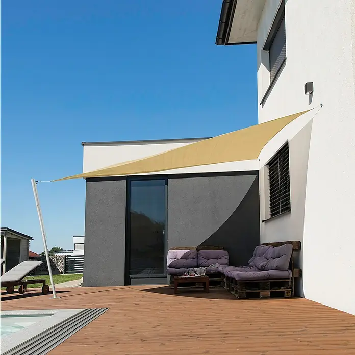 Windhager Zaštita od sunca, jedro Elba - Ivory, Trokutno, D x Š: 3,6 x 3,6 m - Živopisni prikaz