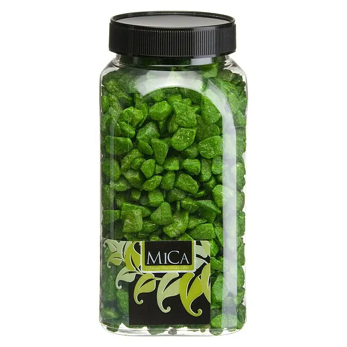 Piedras decorativas - Verde, Ø 9 - 13 mm, 650 ml - Vista frontal