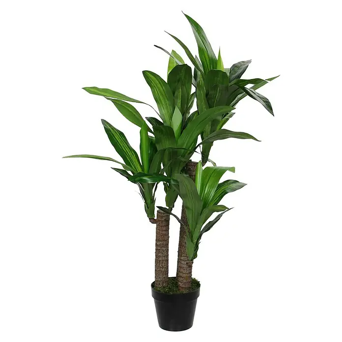Planta artificial Dracanea - Altura: 110 cm, Plástico - Vista frontal