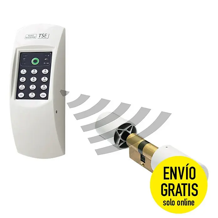 Burg-Wächter Set elektronske brave za vrata TSE Home 4001 - Debljina vrata: 0 mm - 120 mm, Bijele boje, Prijenos podataka: Radijska veza - Dijagonalni pogled