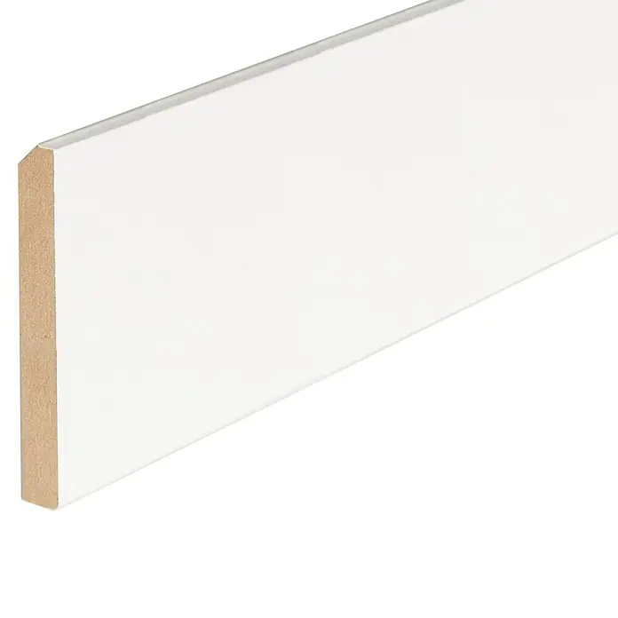 Finsa Zócalo Friso WP Blanco - 2,2 m x 11 mm x 80 mm - Primer plano