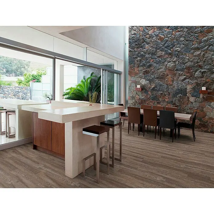 Tarkett Suelo de vinilo Starfloor click 30 Smoked Oak Dark Grey - 1,22 m x 18,3 cm x 4 mm, Efecto madera - Foto ambiente
