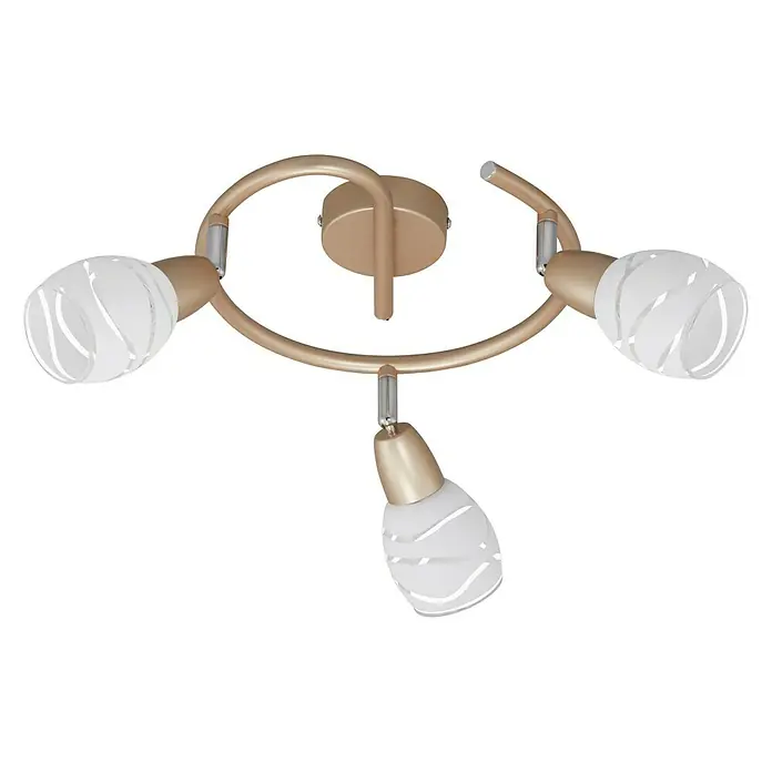 Briloner Plafón redondo Golden - 40 W, Ø x Al: 250 x 120 mm, E14 - Vista ascendente
