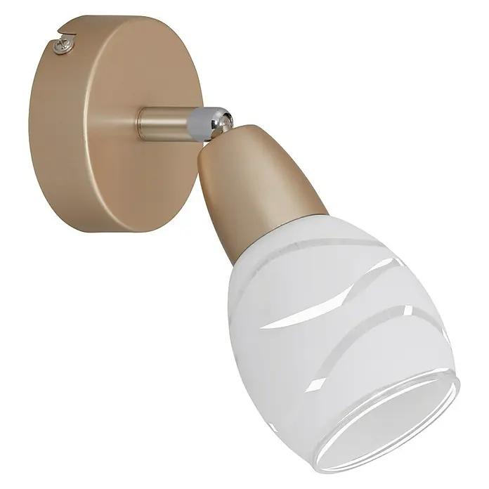 Briloner Aplique de pared redondo Golden - 40 W, Ø x Al: 80 x 174 mm, E14 - Vista angular