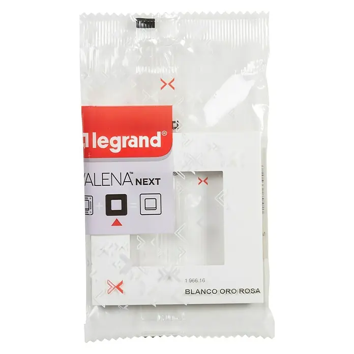 Legrand Valena Next Marco - Blanco/Oro rosa, x 1, Plástico, Montaje en la pared - Vista frontal
