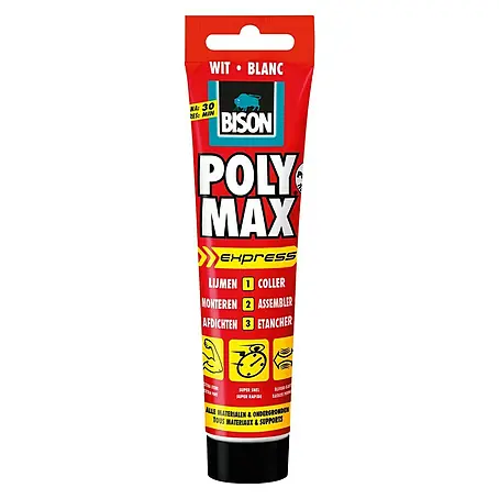 Bison Poly Max Universele montagelijm Wit Tube 165 g