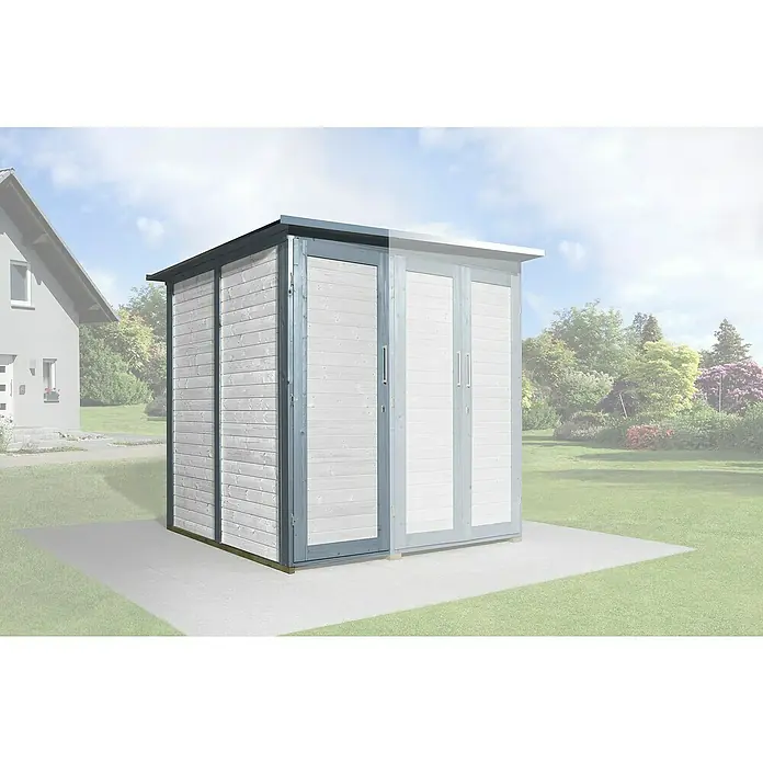 Weka Geräteschrank-Erweiterungsmodul Save Bike - Passend für: Weka GartenQ Geräteschrank Kompakt, Grau, Weiß - Stimmungsaufnahme