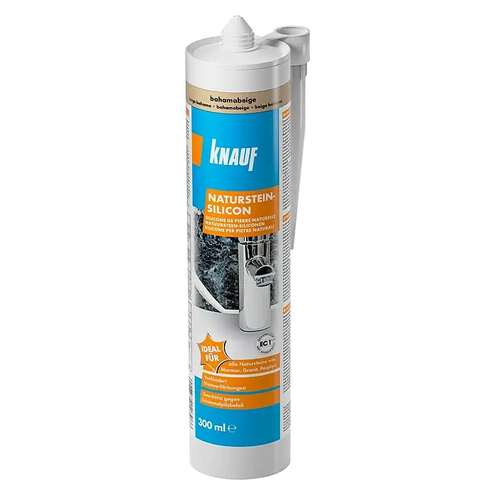 Knauf Naturstein-Silikon - Bahama Beige, 300 ml - Vorderansicht