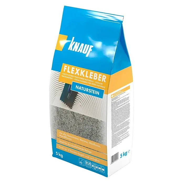 Knauf Naturstein-Flexkleber - 5 kg - Diagonale Ansicht