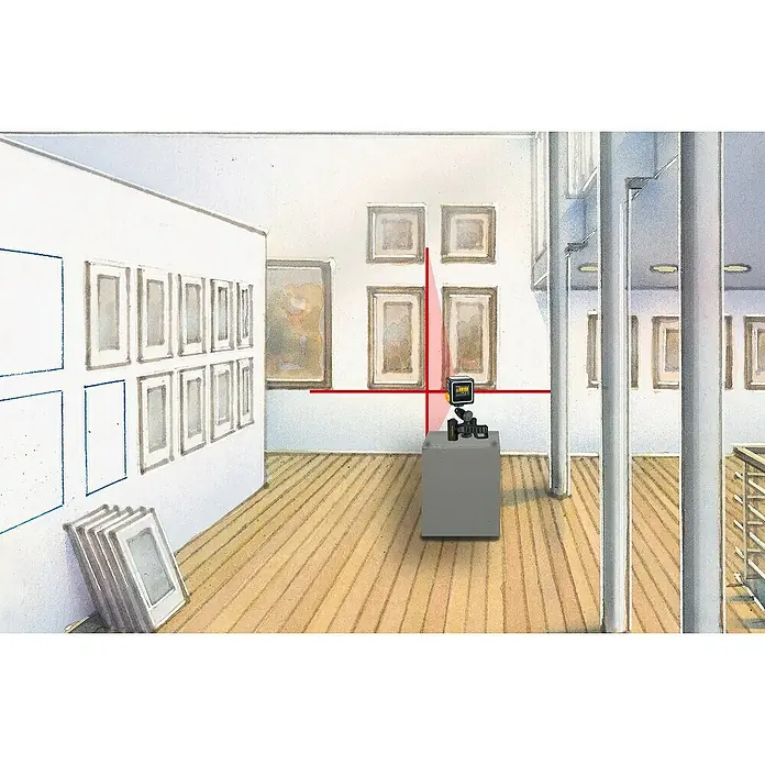 Laserliner Kreuzlinienlaser CompactCube 3 - Max. Arbeitsbereich: 15 m - Anwendungsbeispiel