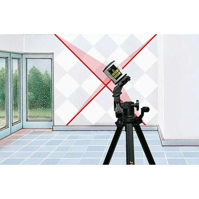 Laserliner Kreuzlinienlaser EasyCross - Max. Arbeitsbereich: 10 m - Anwendungsbeispiel