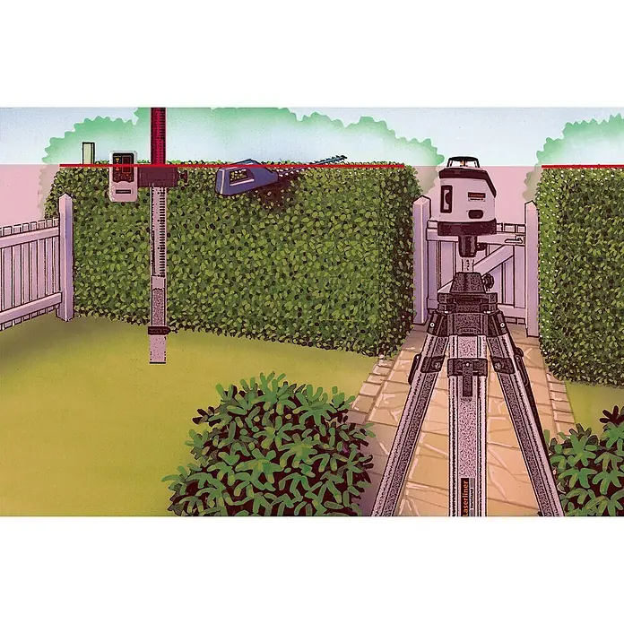Laserliner Stativ VarioStand - Höhenverstellung: 93 - 180 cm, Stativ-Gewinde: ¼″ - Anwendungsbeispiel