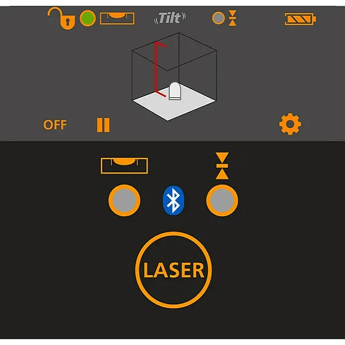 Laserliner Nivel láser en cruz CompactCross Plus - Zona de trabajo máx.: 15 m - Primer plano
