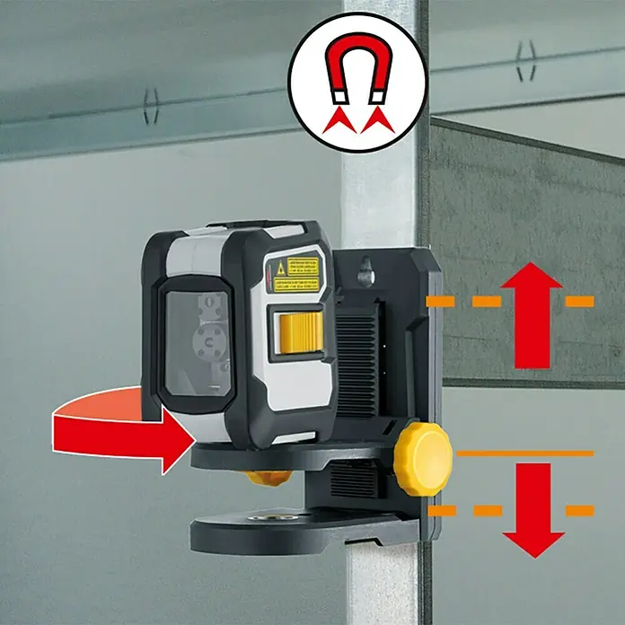 Laserliner Nivel láser en cruz CompactCross Plus - Zona de trabajo máx.: 15 m - Producto en uso