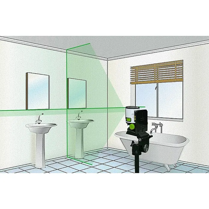 Laserliner Kreuzlinienlaser EasyCross Green - Max. Arbeitsbereich: 10 m - Anwendungsbeispiel