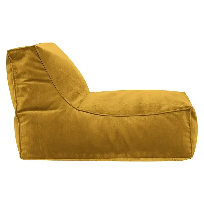 Sitting Point Sitzsack Rock Veluto - Senf, 100 x 65 cm, 100 % Polyester - Rechte Seitenansicht